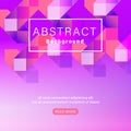 Abstract geometric shape vivid neon color magenta pink background