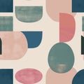 Abstract Geometric Shapes Background in Pastel Colors Royalty Free Stock Photo