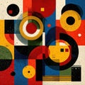 Abstract Geometric Shapes in Bold Colors and Textures for Design Royalty Free Stock Photo