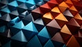 Abstract geometric shapes create a modern, vibrant mosaic wallpaper design generated by AI