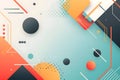 Abstract Geometric Shapes, Exploring Color, Lines, and Forms in a Modern Design, Featuring Vibrant Hues and Dynamic