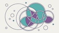 Abstract Geometric Shapes with Interlocking Elements, vector design Generative AI Royalty Free Stock Photo