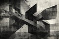 Abstract geometric shapes in monochrome Royalty Free Stock Photo