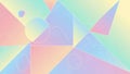 Abstract geometric shapes with soft pastel gradient background design Royalty Free Stock Photo