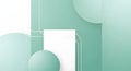 Abstract geometric shapes teal and white background Royalty Free Stock Photo