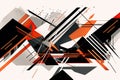 abstract geometric shapes with thin, bold lines in contrast