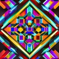 1646 Abstract Geometric Shapes: A visually captivating background featuring abstract geometric shapes in vibrant colors, creatin