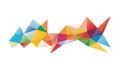 Abstract Geometric Shards Colorful Dynamic Vector, vector design Generative AI Royalty Free Stock Photo