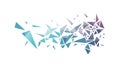 Abstract Geometric Shatter, Exploding Vector Element, vector design Generative AI Royalty Free Stock Photo