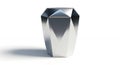 Abstract Geometric Silver Object on White Royalty Free Stock Photo