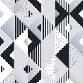 Abstract geometric silver pattern background of square and triangle elements for modern trendy design template. Vector geometry ba Royalty Free Stock Photo