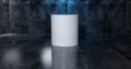 Abstract Geometric Simple Primitive Shape White Cylinder In Real Royalty Free Stock Photo