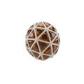 Abstract Geometric Sphere with Brown Fillings Royalty Free Stock Photo