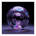 Abstract Geometric Sphere with Iridescent Refractions and Dark Background image photo Royalty Free Stock Photo