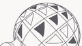 Abstract Geometric Sphere Pattern Design, vector design Generative AI Royalty Free Stock Photo