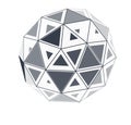 Abstract Geometric Sphere with Triangular Patterns Vector