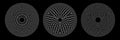 Abstract geometric spherical shapes. 3D illusion