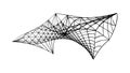 Abstract geometric spiderweb-like structure, vector design Generative AI Royalty Free Stock Photo