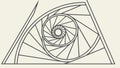 Abstract Geometric Spiral, Dynamic Pattern Vector Art, vector design Generative AI Royalty Free Stock Photo