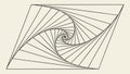 Abstract Geometric Spiral Pattern Design Element, vector design Generative AI Royalty Free Stock Photo