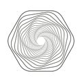 abstract geometric spirograph on black background. Vector