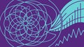 Abstract Geometric Spirograph with Sound Wave Pattern, vector design Generative AI Royalty Free Stock Photo