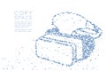 Abstract Geometric Square box pixel pattern VR headset virtual reality shape design blue color illustration Royalty Free Stock Photo