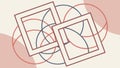 Abstract geometric square frame pattern, decorative vector design, vector design Generative AI Royalty Free Stock Photo