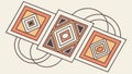 Abstract Geometric Square Frames Pattern, Modern Art, vector design Generative AI Royalty Free Stock Photo