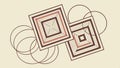 Abstract geometric square pattern, decorative design element vector design Generative AI Royalty Free Stock Photo