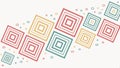 Abstract geometric square pattern modern colorful background design element vector design Generative AI Royalty Free Stock Photo