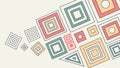 Abstract geometric square pattern with nested forms. vector design Generative AI Royalty Free Stock Photo