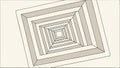 Abstract geometric square tunnel pattern with perspective depth vector design Generative AI Royalty Free Stock Photo
