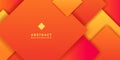 Abstract geometric square vibrant orange gradient color poster banner cover for futuristic and technology