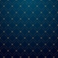 Abstract geometric squares gold dash line pattern on dark blue background luxury style Royalty Free Stock Photo
