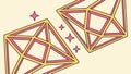 Abstract Geometric Stars & Diamond Shapes, Sparkling Modern Design, vector design Generative AI Royalty Free Stock Photo