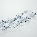Abstract geometric structure composed of interconnected nodes forming a 3D Royalty Free Stock Photo