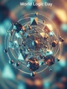 Discover the essence of World Logic Day represented by stunning abstract geometric structures and their interconnected logical pat Royalty Free Stock Photo