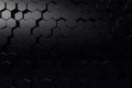 Abstract geometric surface. Hexagonal black background. 3D Rendering