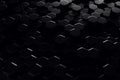 Abstract geometric surface. Hexagonal black background. 3D Rendering