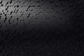 Abstract geometric surface. Hexagonal black background. 3D Rendering