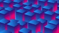 Abstract geometric surface square dark blue and purple. Minimal square grid pattern animation in dark blue and purple.