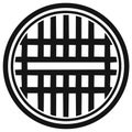 Abstract Geometric Symbol Black and White Circle Grid Pattern Royalty Free Stock Photo