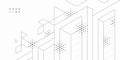 Abstract geometric technological background. Architectural construction. Vector creative design. Royalty Free Stock Photo