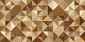 Abstract geometric textile design in earthy tones featuring a diverse array of patterns. Generative AI Royalty Free Stock Photo