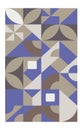 Abstract geometric tile, vintage mosaic motifs