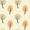 Abstract geometric tree seamless pattern background illustration Royalty Free Stock Photo