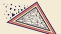 Abstract Geometric Triangle Art with Fragmented Patterns, vector design Generative AI Royalty Free Stock Photo
