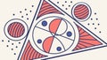 Abstract Geometric Triangle with Circular Elements, vector design Generative AI Royalty Free Stock Photo