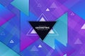 Abstract Geometric Triangle Gradient Blue and Purple with Outlines Combination Background Royalty Free Stock Photo